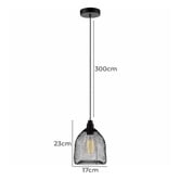 Lunescent Lighting Cheveux 17cm Mesh Metal Pendant Light