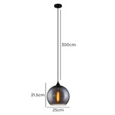 Lunescent Lighting Chuva 21.5cm Glass Pendant Light