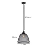 Lunescent Lighting Cheveux 33cm Iron Pendant Light