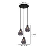 Lunescent Lighting Tulip Iron 3 Light Pendant