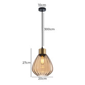 Lunescent Lighting Tulip Glass &amp; Iron Pendant Light