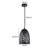 Lunescent Lighting Escama Laser-cut Iron Pendant Light