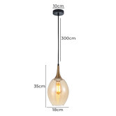 Lunescent Lighting Brote Glass &amp; Iron Pendant Light