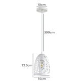 Lunescent Lighting Escama Laser-cut Iron Pendant Light