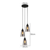 Lunescent Lighting Jerez Tapered Cylinder Glass 3 Light Cluster Pendant
