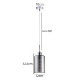 Lunescent Lighting Espejo Glass &amp; Iron Pendant Light