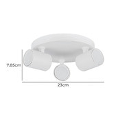 Lunescent Lighting Spot Aluminium Adjustable 3 Lamp Spotlight