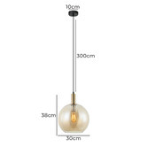 Lunescent Lighting Patera Glass Orb Pendant Light