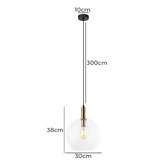 Lunescent Lighting Patera Glass Orb Pendant Light