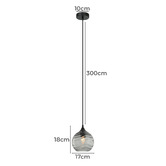 Lunescent Lighting Marbre Glass &amp; Iron Pendant Light