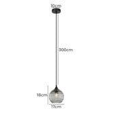Lunescent Lighting Marbre Iron Glass &amp; Iron Pendant Light