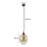 Lunescent Lighting Pesini Glass &amp; Iron Pendant Light