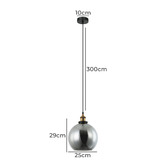 Lunescent Lighting Pesini Glass &amp; Iron Pendant Light