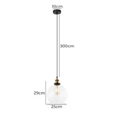 Lunescent Lighting Pesini Glass &amp; Iron Pendant Light