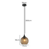 Lunescent Lighting Marbre Glass &amp; Iron Pendant Light