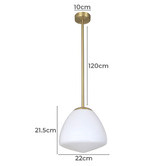 Lunescent Lighting Ciotola Glass &amp; Iron Pendant Light