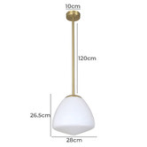 Lunescent Lighting Ciotola Glass &amp; Iron Pendant Light