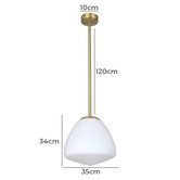Lunescent Lighting Ciotola Glass &amp; Iron Pendant Light