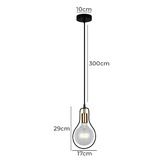 Lunescent Lighting Contour Pear Iron Pendant Light