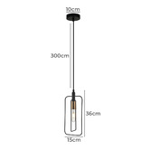 Lunescent Lighting Contour Rectangular Iron Pendant Light