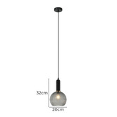 Lunescent Lighting Pelota Glass &amp; Iron Pendant Light
