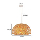 Lunescent Lighting Canasta Dome Bamboo Pendant Light