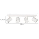 Lunescent Lighting Spot Aluminium Adjustable 4-Light Spotlight