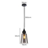 Lunescent Lighting Jerez Tapered Cylinder Glass Pendant Light