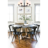 Lunescent Lighting Abbey Iron &amp; Glass 6 Light Pendant