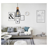 Lunescent Lighting Black Lowther 1 Light Iron Pendant
