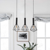 Lunescent Lighting Band Iron  3 Lamp Linear Pendant Light
