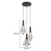 Lunescent Lighting Band Iron 3 Lamp Pendant Light