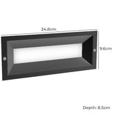 Lunescent Lighting Frosted Recessed 13W LED Outdoor Wall Light