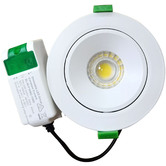 Lunescent Lighting White Round 8W LED Downlight