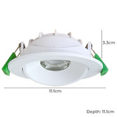 Lunescent Lighting White Round 8W LED Downlight
