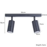 Lunescent Lighting GU10 Adjustable 2 Light Outdoor Spotlight