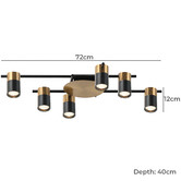 Lunescent Lighting Meira Adjustable 6 Light Spotlight