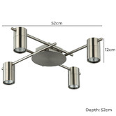 Lunescent Lighting Meira Aluminium Adjustable 4 Lamp Spotlight
