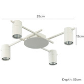 Lunescent Lighting Meira Aluminium Adjustable 4 Lamp Spotlight