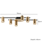 Lunescent Lighting Meira Adjustable 6 Light Spotlight