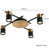 Lunescent Lighting Meira Aluminium Adjustable 4 Lamp Spotlight