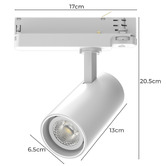 Lunescent Lighting 4 Wire 3 Circuit 15W LED Tracklight