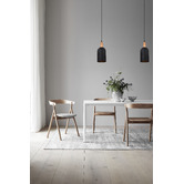 Lunescent Lighting Black Chapel 1 Light Iron &amp; Wood Pendant