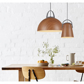 Lunescent Lighting Legna Bell Timber Pendant Light