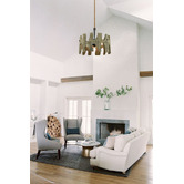 Lunescent Lighting Hopi 3 Light Wooden Pendant