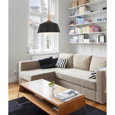 Lunescent Lighting Blackhazel 1 Light Steel &amp; Wood Pendant