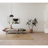 Lunescent Lighting Blackhazel 1 Light Steel &amp; Wood Pendant