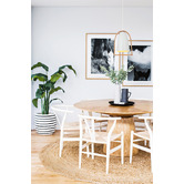 Lunescent Lighting Black Ehen Iron &amp; Wood Pendant Light