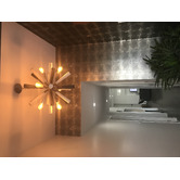 Lunescent Lighting Thacka 5 Light Metal &amp; Wood Pendant