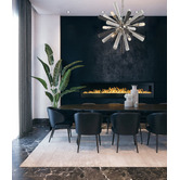 Lunescent Lighting Thacka 5 Light Metal &amp; Wood Pendant